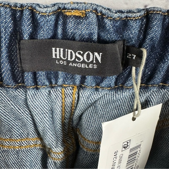 Hudson Jeans Remi High Rise Straight Leg Jeans Elastic Waist Summer Wind 27 NWT - Picture 7 of 9